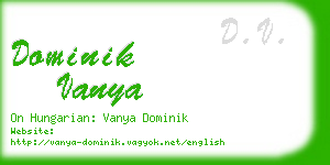 dominik vanya business card